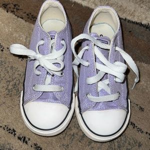 Sparkle purple converse size 9 toddler